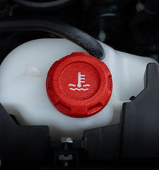 Billetworkz Coolant Overflow Cap Engraved Zero Series Wrinkle Red Subaru WRX 02-26 / STI 04-21 | BW-EBCZ-SUB-COO-RWR-E