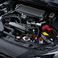 Billetworkz Engine Bay Cap Set Zero Series Fluid Engravings Red BRZ 13-26 / FR-S 13-16 / 86 / GR86 17-26 Automatic