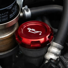 Billetworkz Engine Bay Cap Set Zero Series Fluid Engravings Red BRZ 13-26 / FR-S 13-16 / 86 / GR86 17-26 Automatic