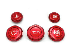 Billetworkz Engine Bay Cap Set Zero Series Fluid Engravings Red BRZ 13-26 / FR-S 13-16 / 86 / GR86 17-26 Automatic
