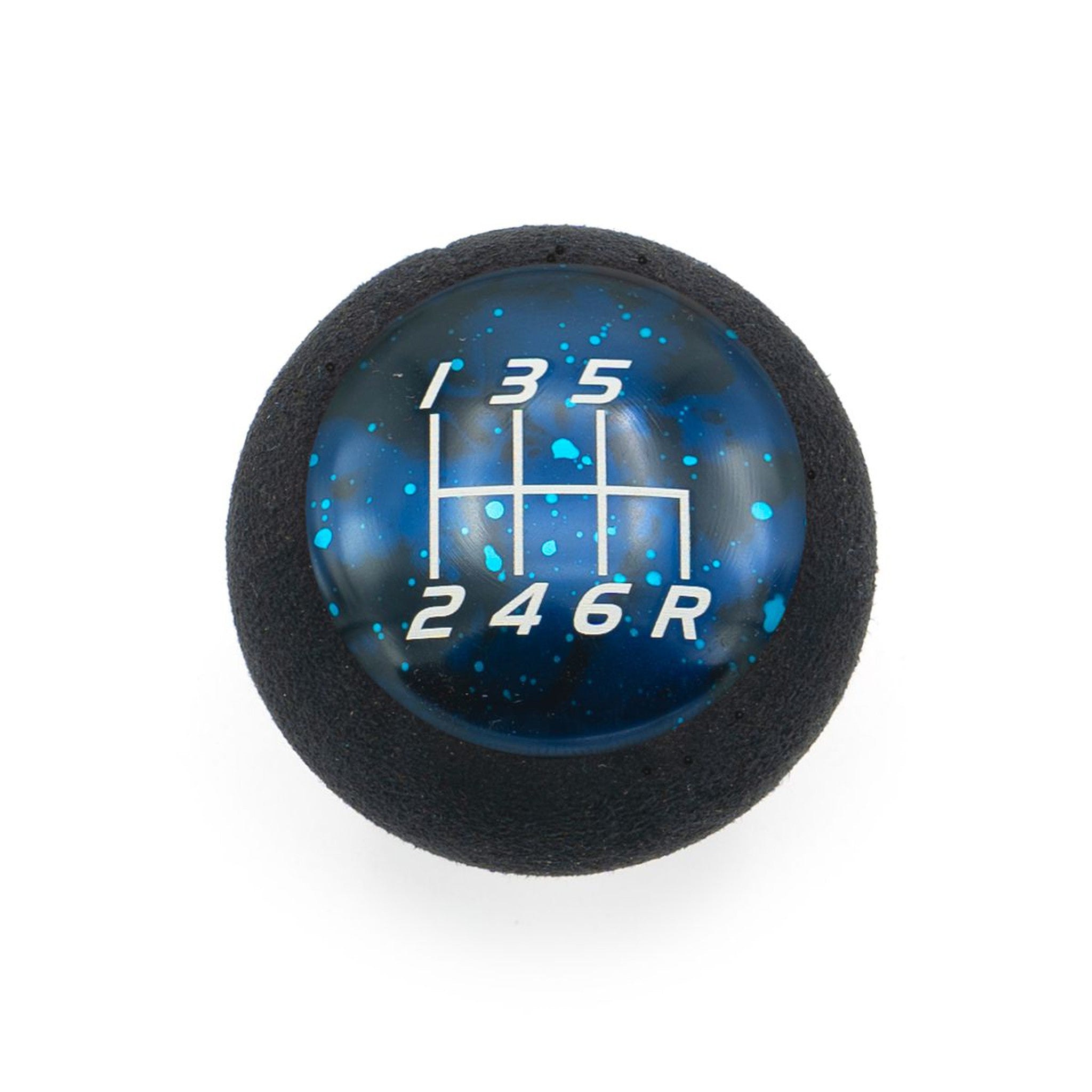 Billetworkz Fusion Weighted Shift Knob 6-Speed Alcantara Blue Cosmic Space Subaru WRX 15-26 / STI 04-21 | BW-KNB-SUB6-VEL6-BC-FUA