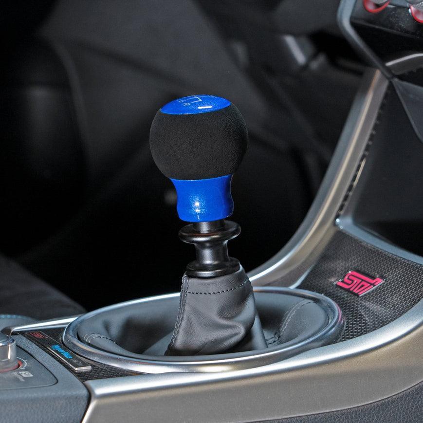 Billetworkz Fusion Weighted Shift Knob 6-Speed Alcantara Candy Blue Subaru WRX 15-26 / STI 04-21 | BW-KNB-SUB6-VEL6-CBLU-FUA