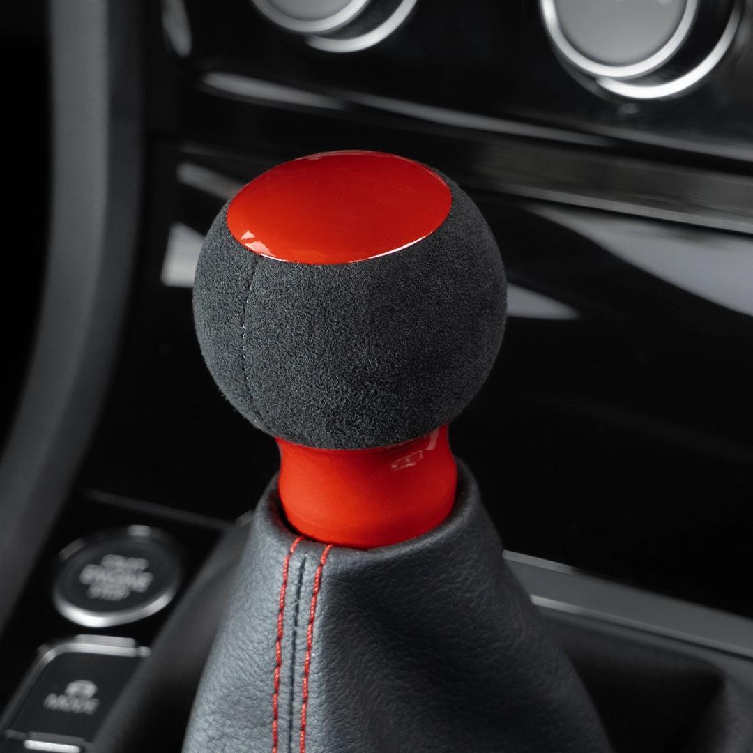 Billetworkz Fusion Weighted Shift Knob 6-Speed Alcantara Gloss Red Subaru BRZ 2013-2026 | BW-KNB-BRZ-VEL6-GRED-FUA