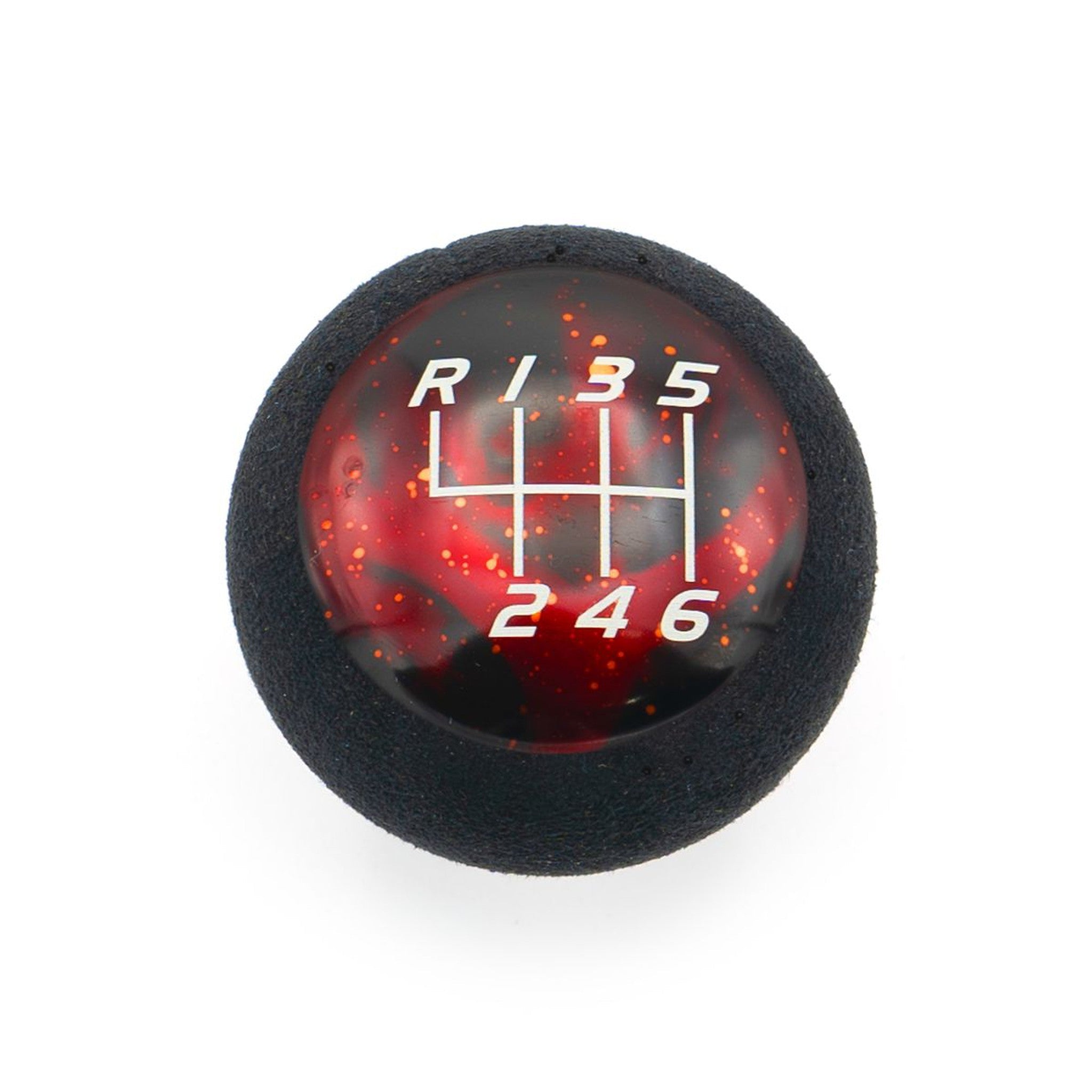 Billetworkz Fusion Weighted Shift Knob 6-Speed Alcantara Red Cosmic Subaru BRZ 2013-2026 | BW-KNB-BRZ-VEL6-RC-FUA