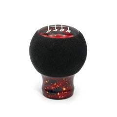 Billetworkz Fusion Weighted Shift Knob 6-Speed Alcantara Red Cosmic Subaru WRX 15-26 / STI 04-21 | BW-KNB-SUB6-VEL6-RC-FUA