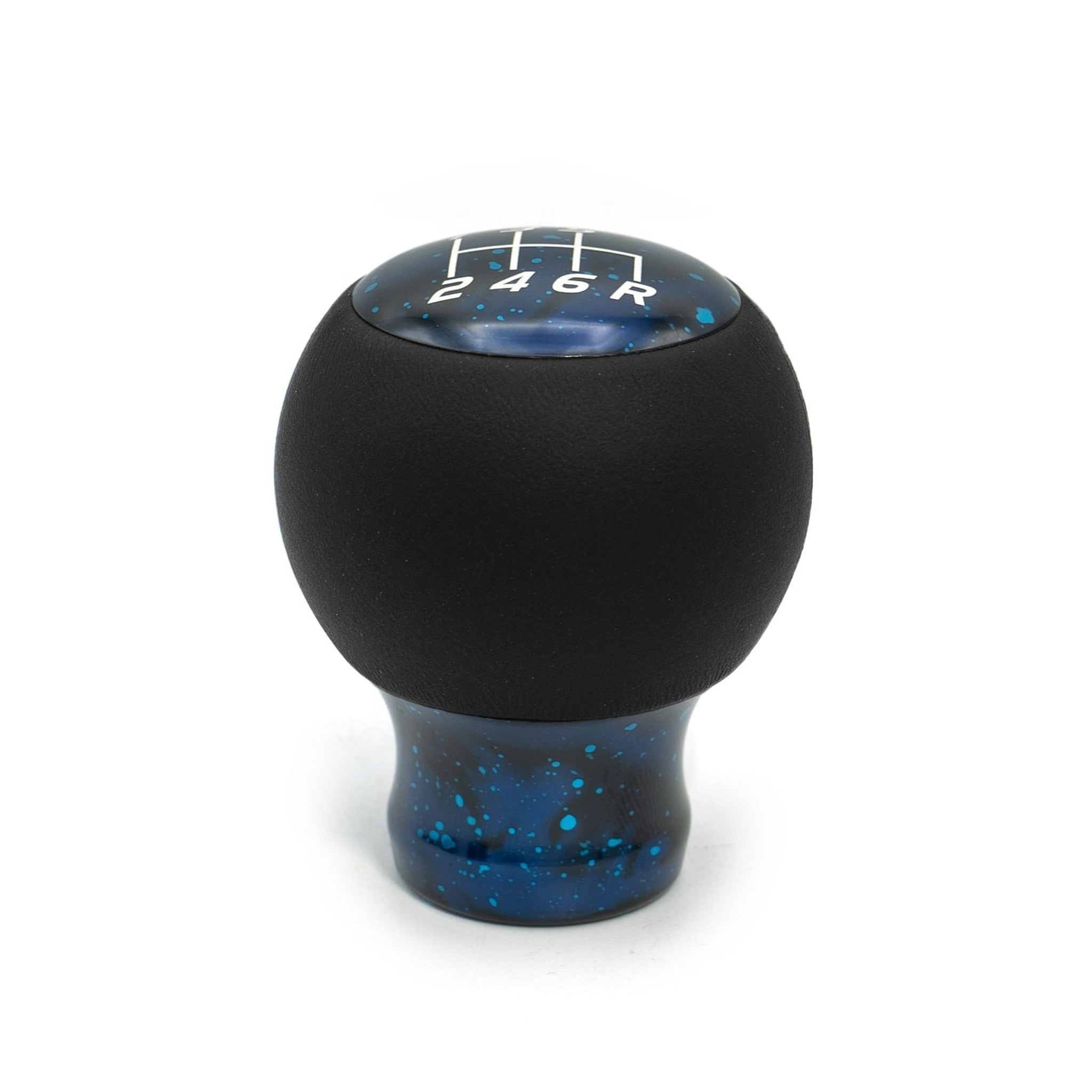 Billetworkz Fusion Weighted Shift Knob 6-Speed Leather Blue Cosmic Subaru WRX 15-26 / STI 04-21 | BW-KNB-SUB6-VEL6-BC-FUL