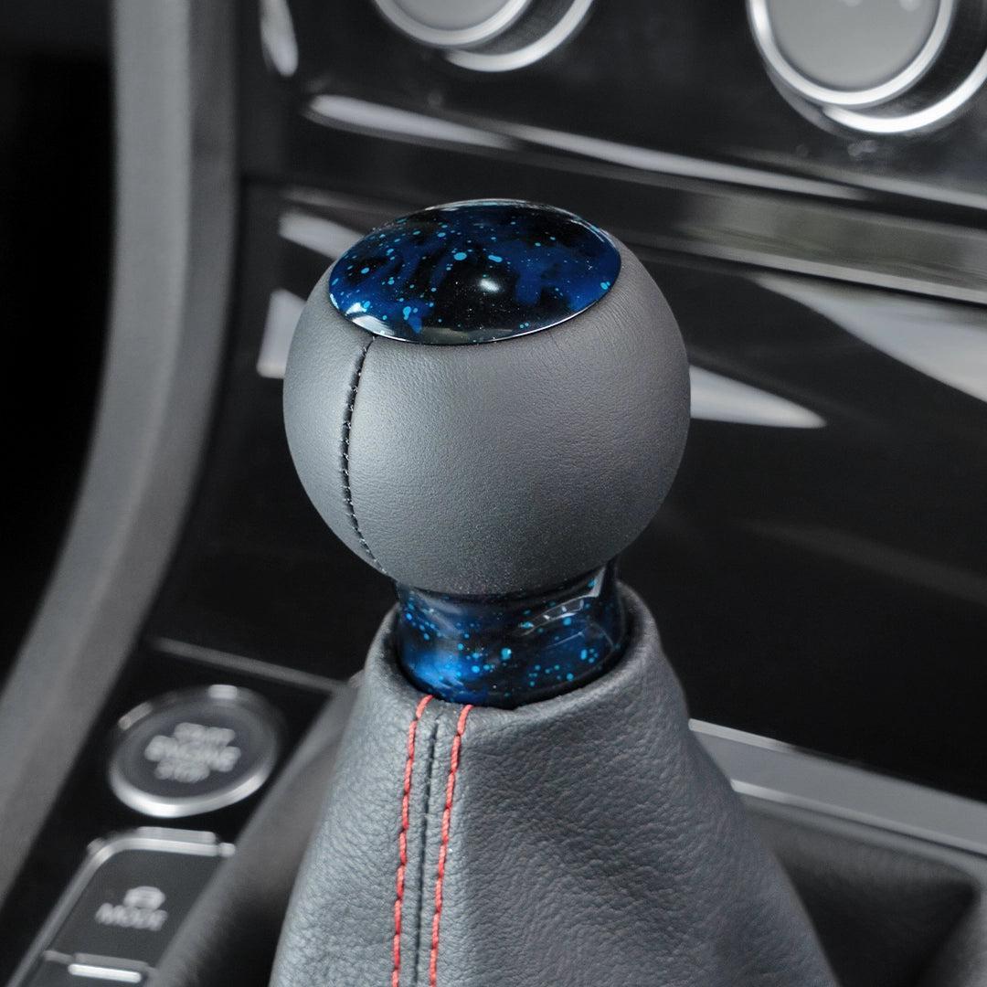 Billetworkz Fusion Weighted Shift Knob 6-Speed Leather Blue Cosmic Subaru WRX 15-26 / STI 04-21 | BW-KNB-SUB6-VEL6-BC-FUL