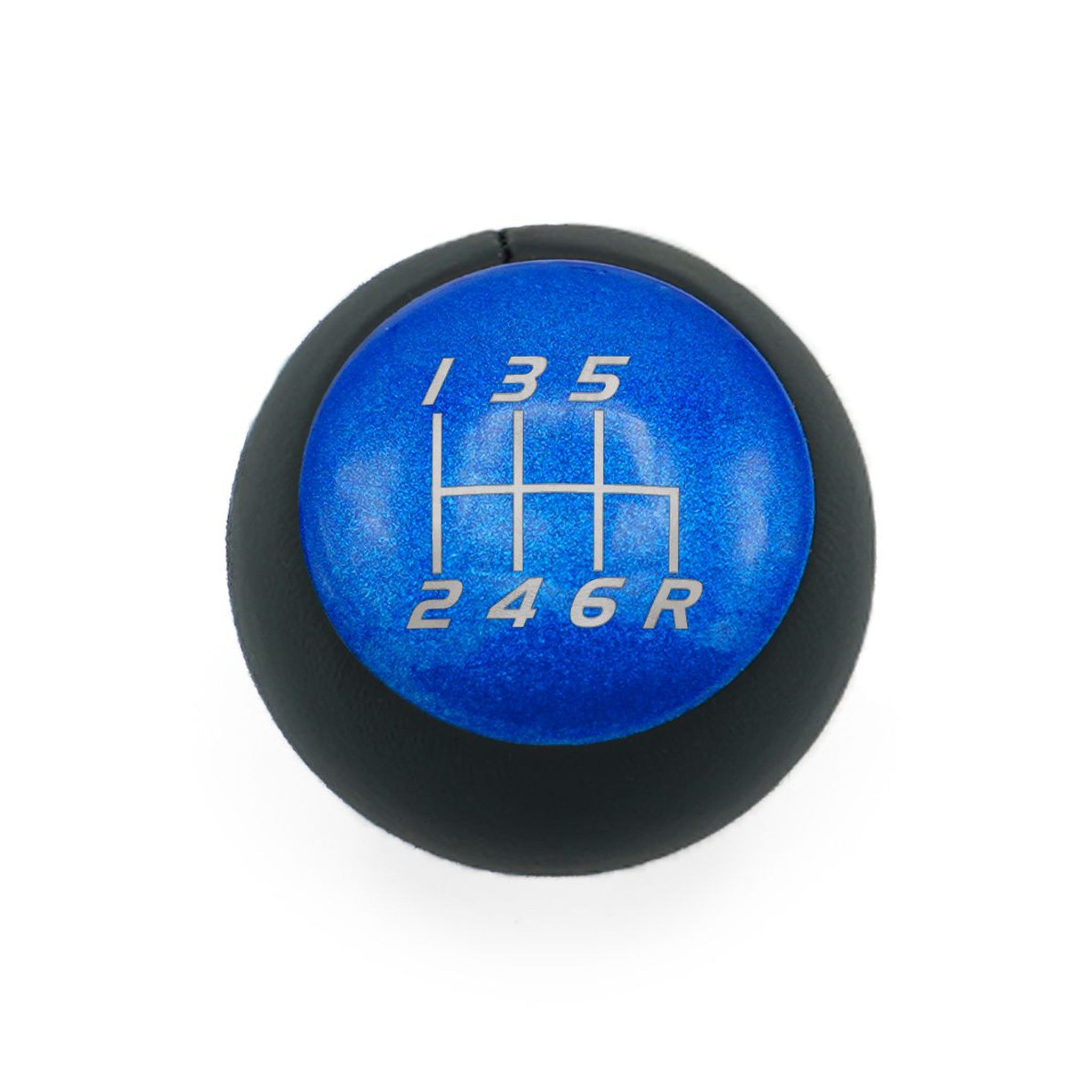 Billetworkz Fusion Weighted Shift Knob 6-Speed Leather Candy Blue Subaru WRX 15-26 / STI 04-21 | BW-KNB-SUB6-VEL6-CBLU-FUL