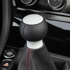 Billetworkz Fusion Weighted Shift Knob 6-Speed Leather Gloss White Subaru WRX 15-26 / STI 04-21 | BW-KNB-SUB6-VEL6-GWHT-FUL