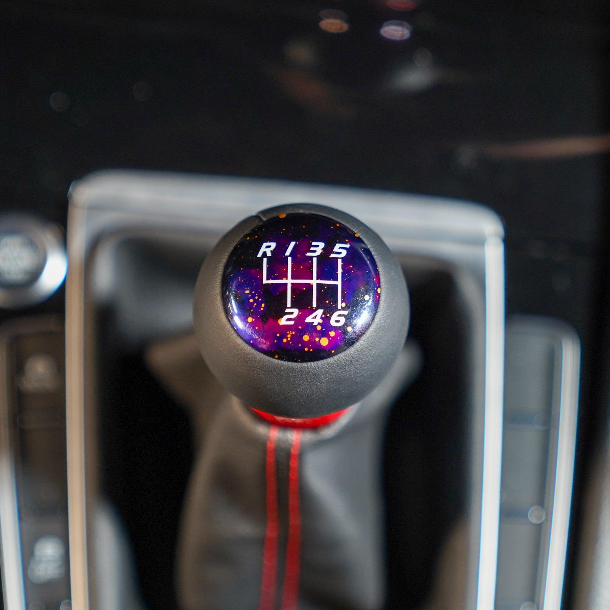 Billetworkz Fusion Weighted Shift Knob 6-Speed Leather Purple Cosmic Subaru BRZ 2013-2026 | BW-KNB-BRZ-VEL6-PC-FUL