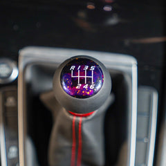 Billetworkz Fusion Weighted Shift Knob 6-Speed Leather Purple Cosmic Subaru BRZ 2013-2026 | BW-KNB-BRZ-VEL6-PC-FUL