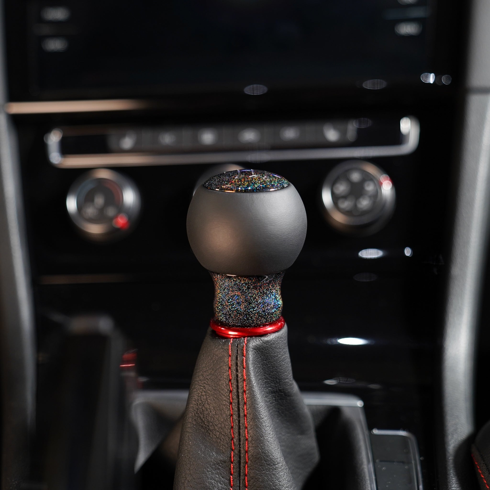 Billetworkz Fusion Weighted Shift Knob 6-Speed Leather Rainbow Sparkle Subaru BRZ 2013-2026 | BW-KNB-BRZ-VEL6-RBSP-FUL
