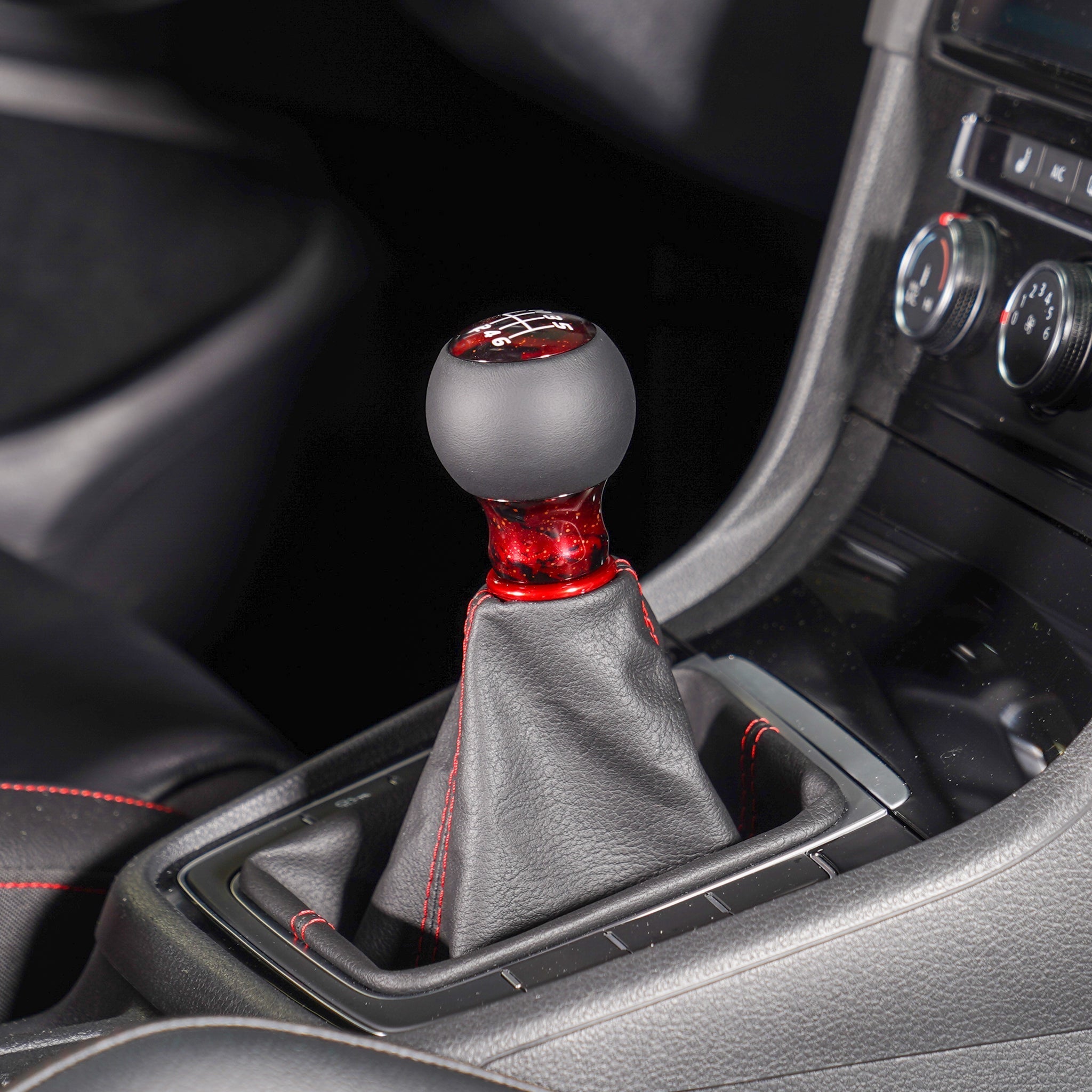 Billetworkz Fusion Weighted Shift Knob 6-Speed Leather Red Cosmic Subaru BRZ 2013-2026 | BW-KNB-BRZ-VEL6-RC-FUL