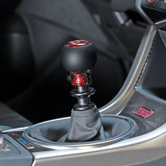Billetworkz Fusion Weighted Shift Knob 6-Speed Leather Red Cosmic Subaru WRX 15-26 / STI 04-21 | BW-KNB-SUB6-VEL6-RC-FUL