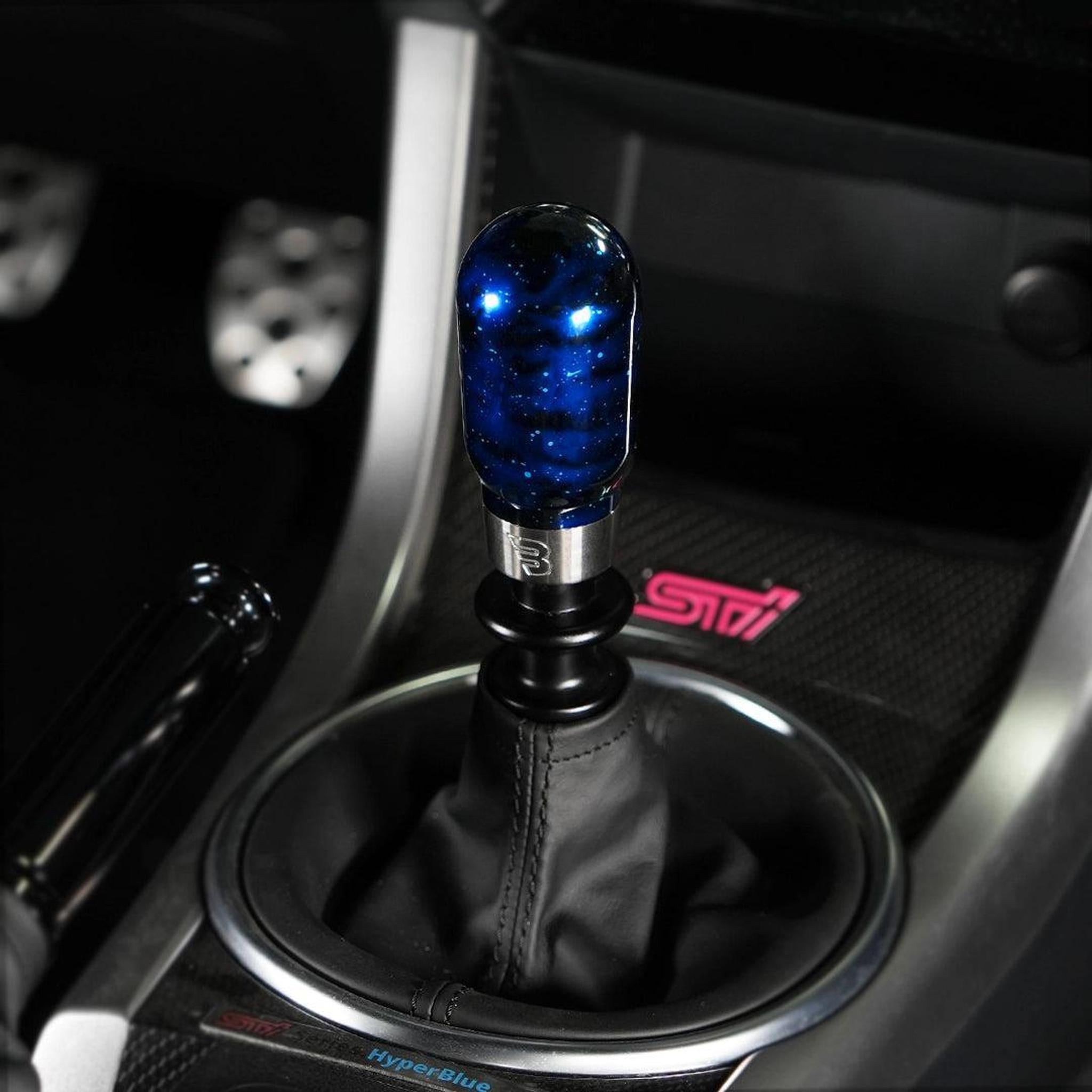 Billetworkz Hybrid Shift Knob 12x1.25mm Blue Cosmic Subaru WRX 15-26 / STI 2004+ / BRZ/FR-S/86 13-20 / BRZ/GR86 22-26 | BW-KNB-SUB6-NO-BCP-HY2