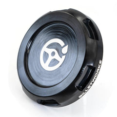 Billetworkz Power Steering Fluid Cap Engraved Zero Series Black Subaru WRX 08-14 / STI 08-21 | BW-EBCZ-SUB-PS2-BLK-E