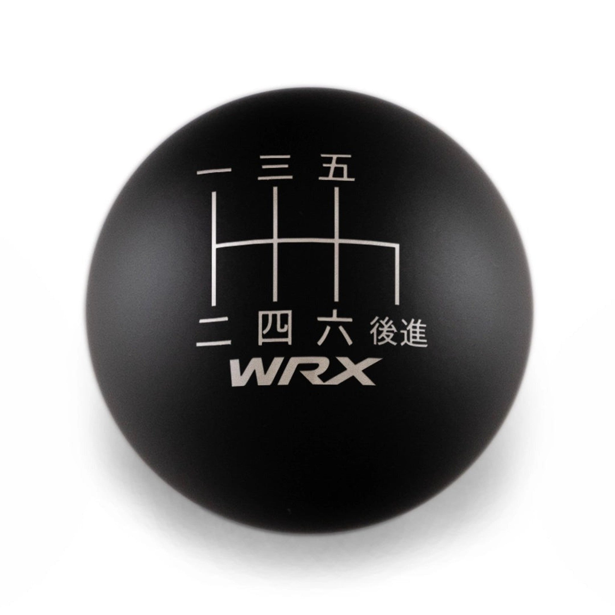Billetworkz Weighted Matte Black Light Bulb Shift Knob WRX 6-Speed Japanese Engraving Subaru WRX 15-26 / STI 04-21 | BW-KNB-WRX6-JPWRX-MBLK-LB