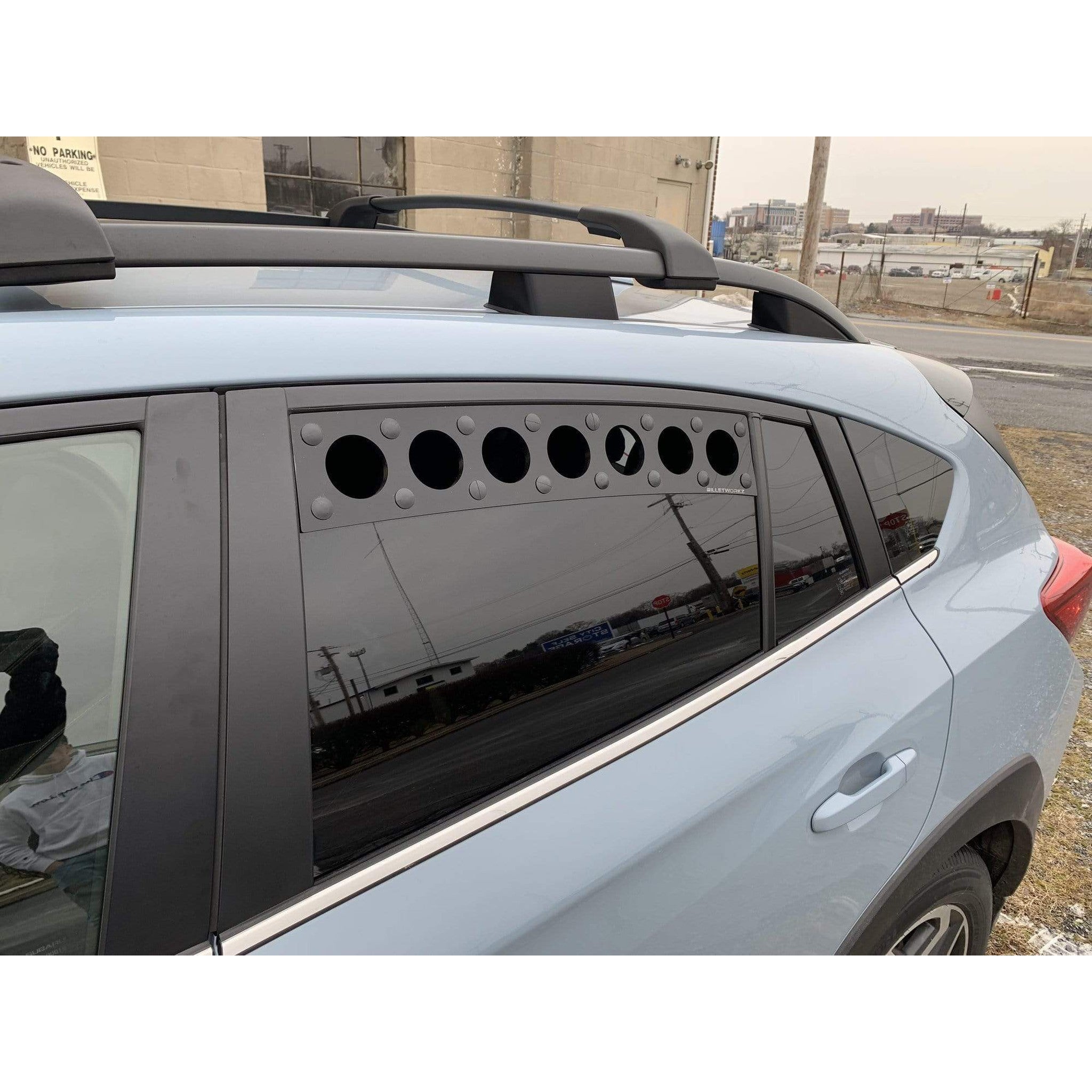 Billetworkz Window Vents Wire Mesh Subaru Crosstrek 2018-2023 | BW-WV-SUB-CRTK18-BK-WM