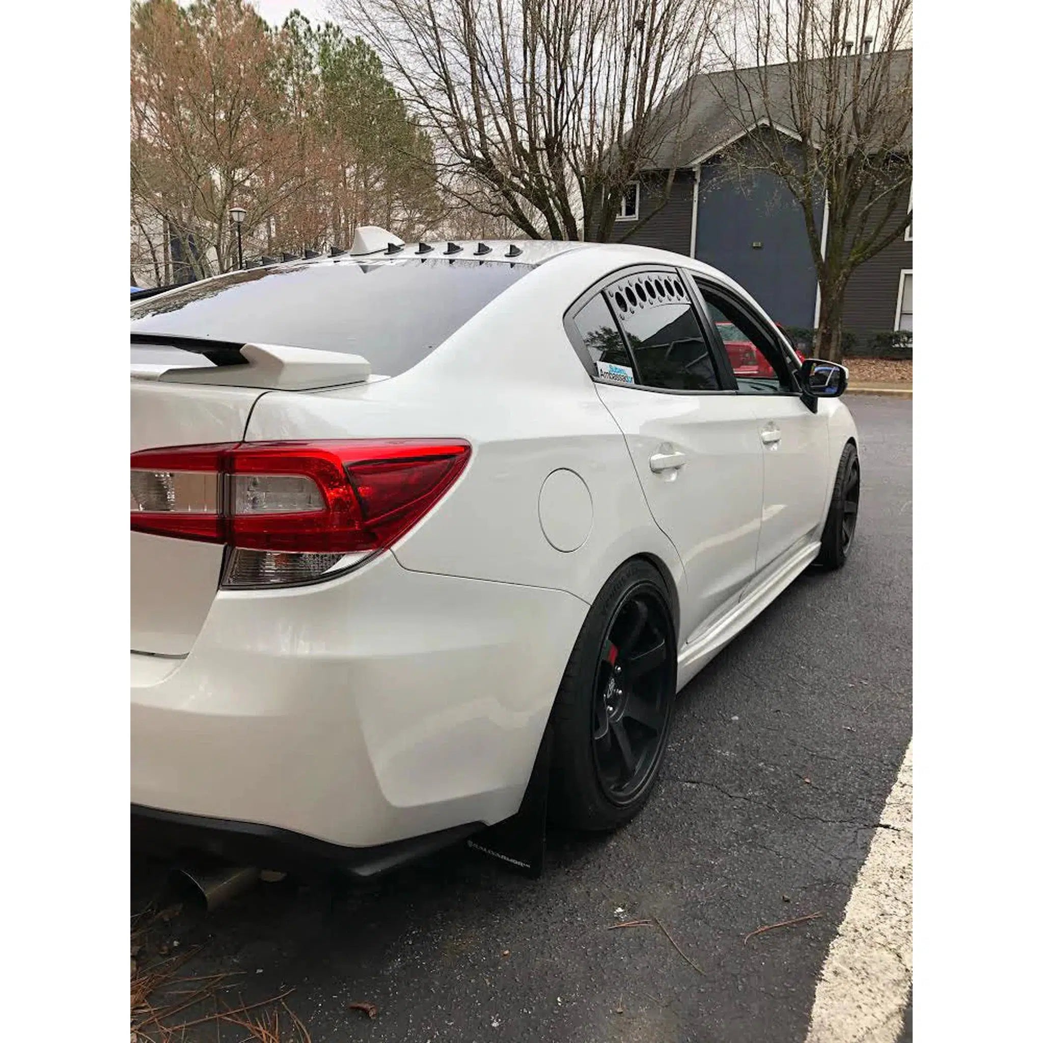 Billetworkz Window Vents Wire Mesh Subaru Impreza Sedan 2017-2023 | BW-WV-SUB-IMP-BK-WM