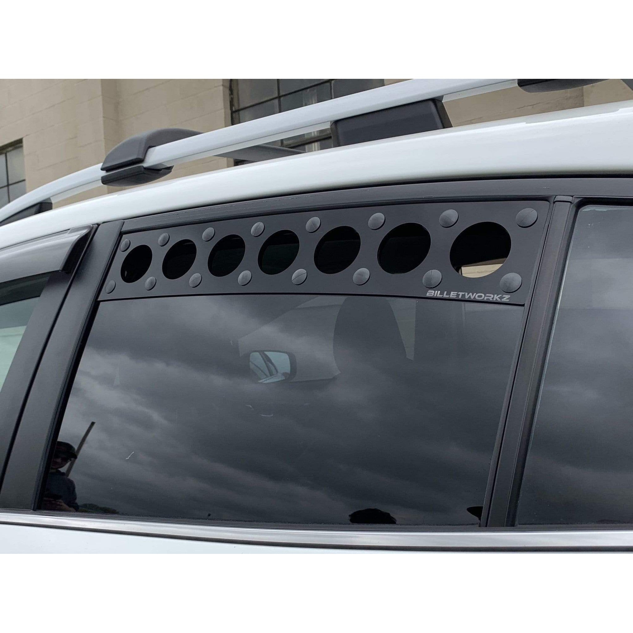 Billetworkz Window Vents Wire Mesh Subaru Impreza Hatchback 2017-2023 | BW-WV-SUB-IMPH-BK-WM