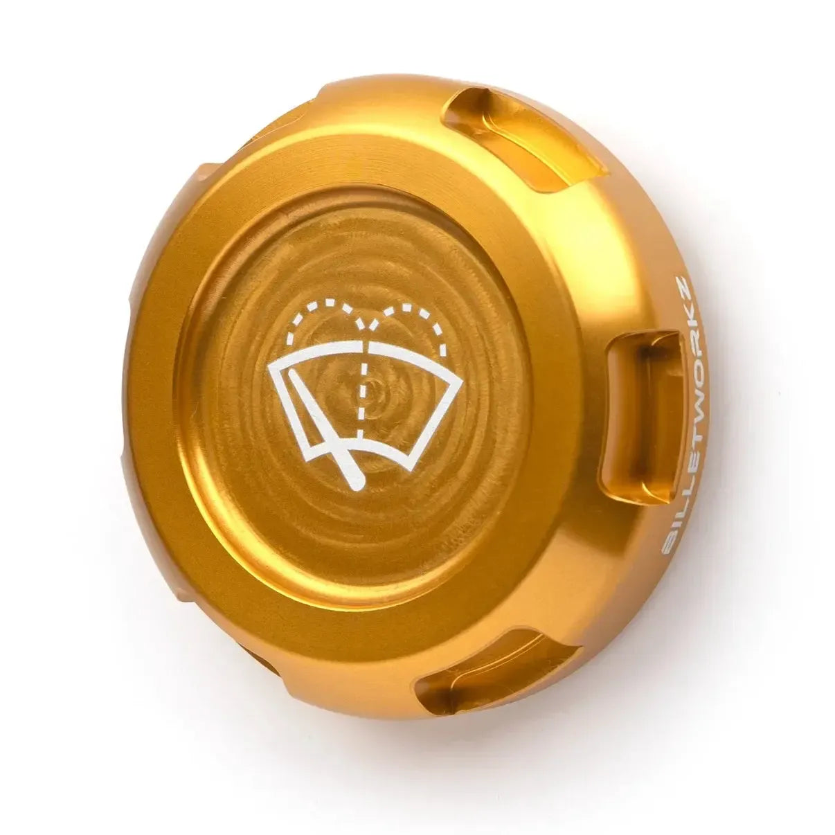 Billetworkz Wiper Fluid Cap Engraved Zero Series Gold Subaru WRX 02-26 / STI 04-21