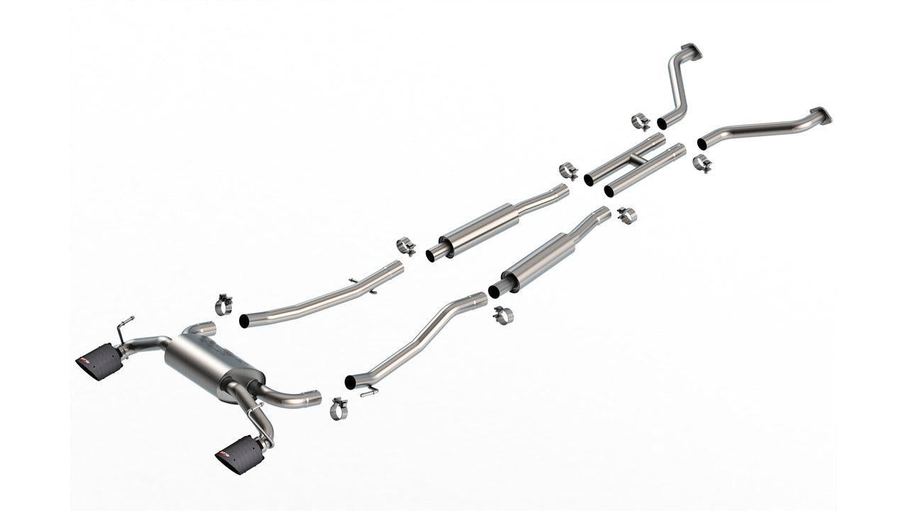 Borla S-Type Cat Back Exhaust Carbon Fiber Tips Nissan 350Z 2003-2009 | 140958CFBA