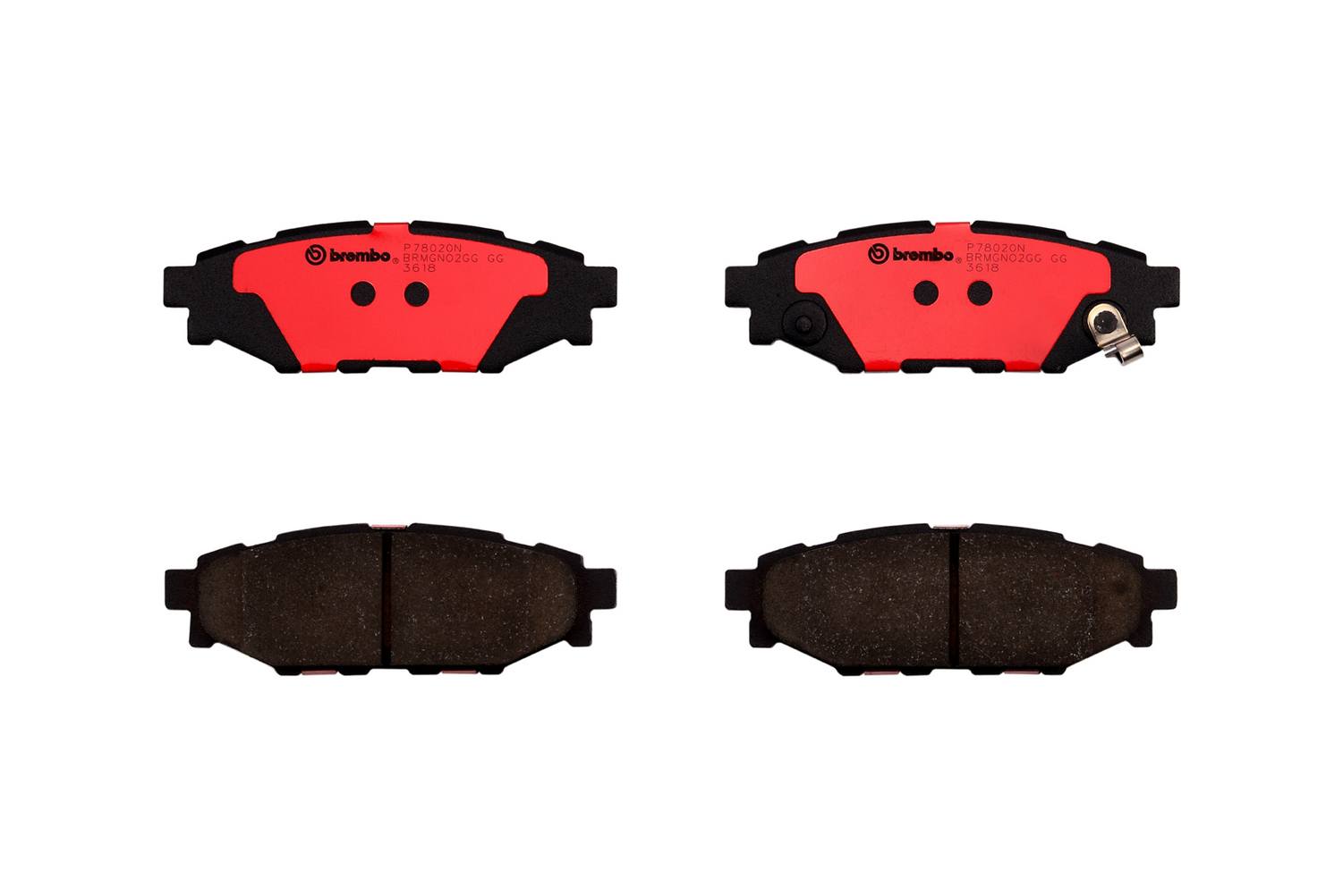 Brembo NAO Ceramic Rear Brake Pads Subaru WRX w/o Eyesight Tech 2015-2021 | P78020N