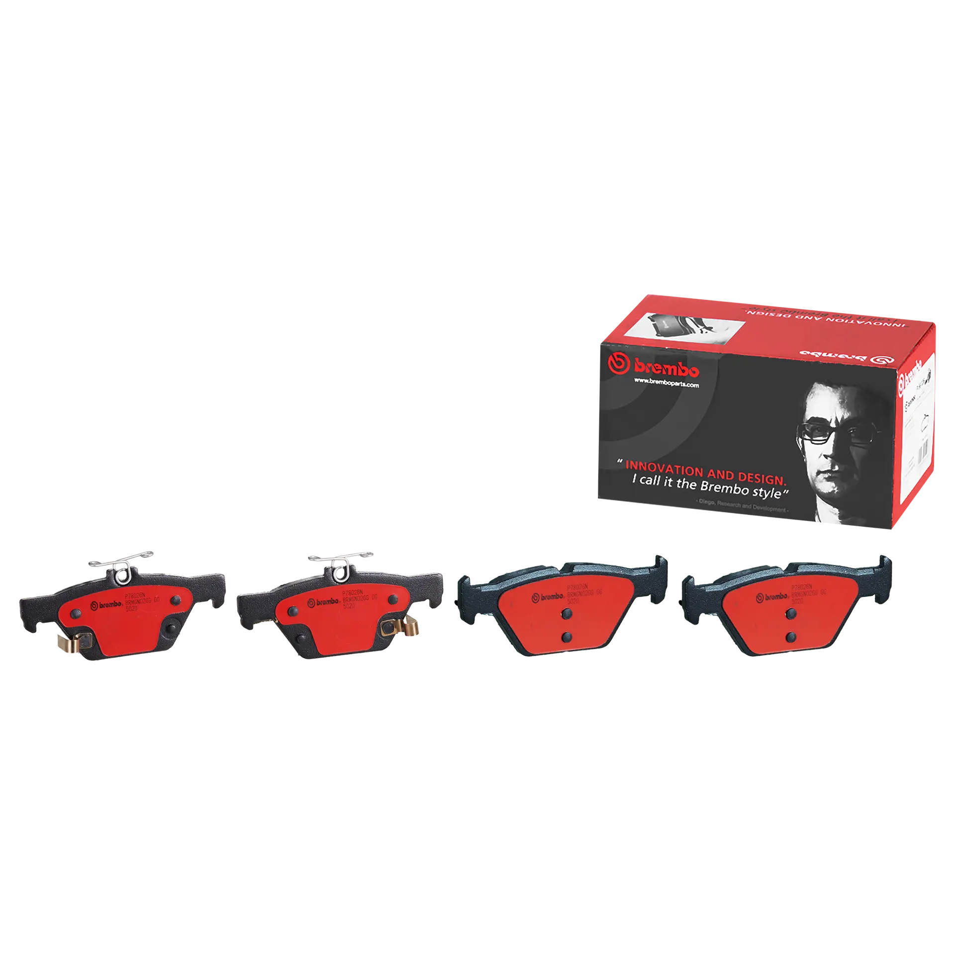 Brembo Rear Premium NAO Ceramic Brake Pads WRX w/ Eyesight Tech 2016-2021 | P78026N