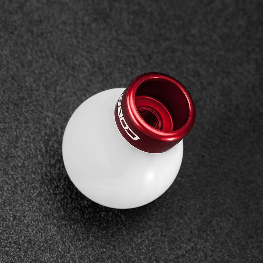 Cobb Tuning Shift Knob White w/ Red Subaru WRX 15-26 / STI 04-21 / Legacy GT Spec B 06-09 / Legacy GT 10-12 | 213350-W-RD