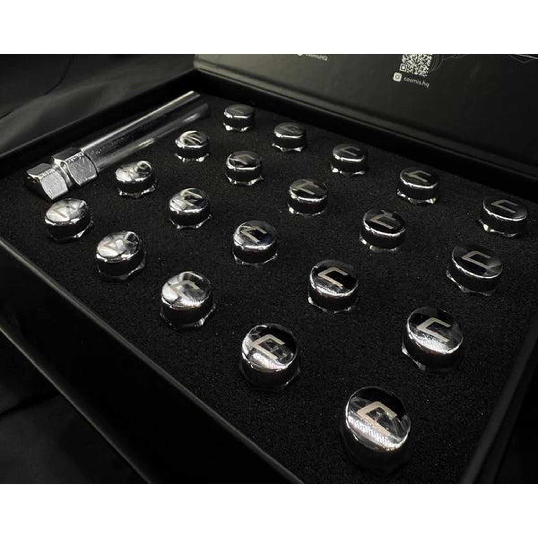 Cosmis Racing Wheels Close Ended Lug Nuts Chrome M12x1.25mm (set of 20)