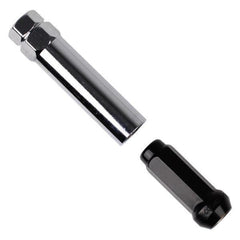 Cosmis Racing Wheels Closed-Ended Black Lug Nuts 12x1.50mm - Set of 24 | 760-7F7K5020