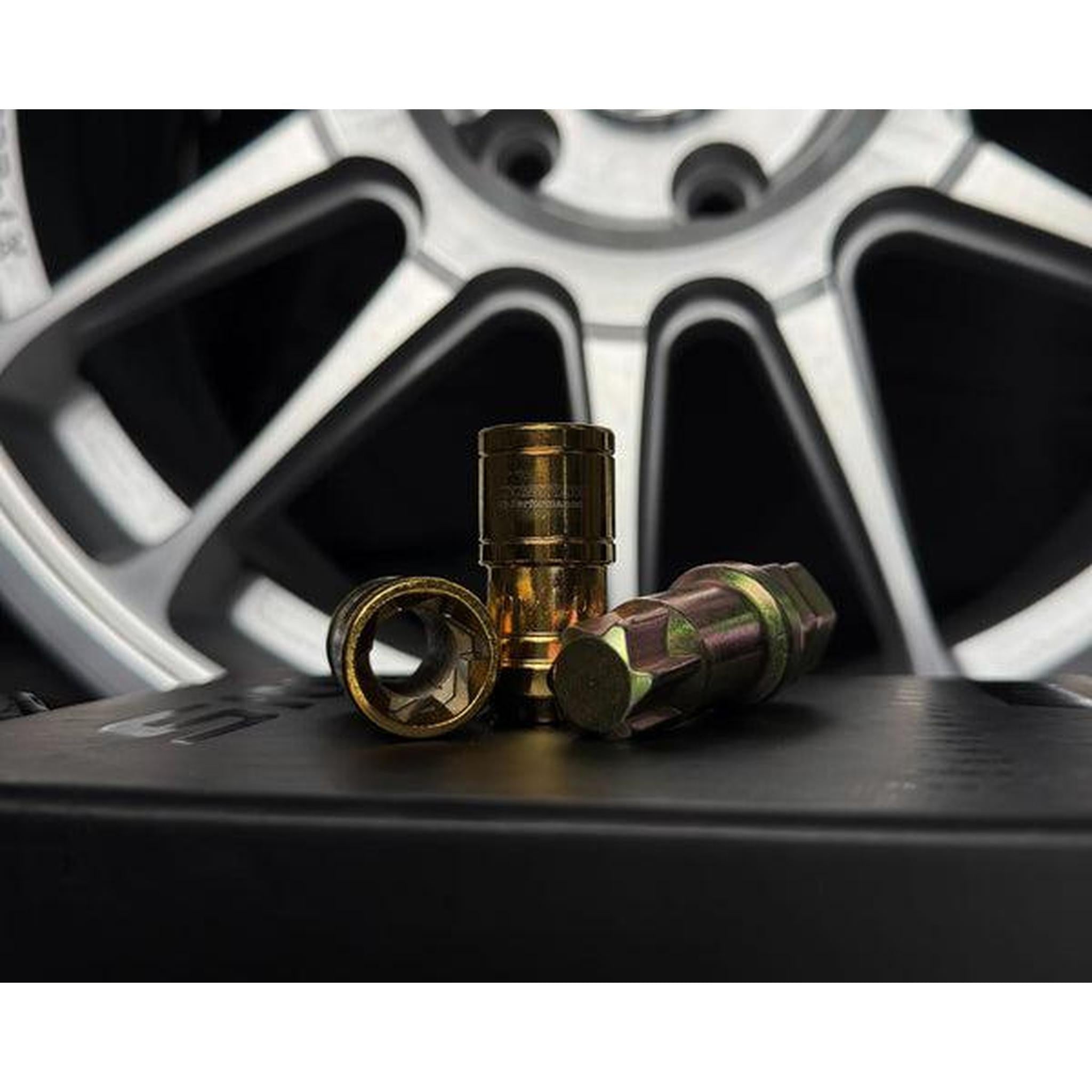 Cosmis Racing Wheels Spiral Lug Nuts M12x1.5mm Gold (Set of 20)