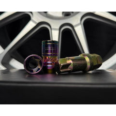 Cosmis Racing Wheels Spiral Lug Nuts M12x1.5mm Rainbow (Set of 24)