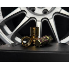 Cosmis Racing Wheels Spiral Lug Nuts M14x1.5mm Gold -Set of 24