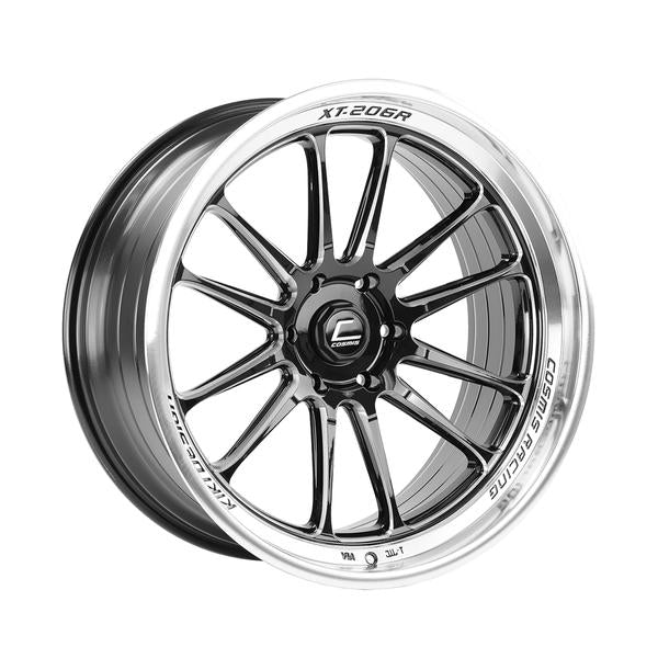 Cosmis Racing XT-206R Black with Machined Lip Wheel 20x9 +0 6x139.7 | XT206R-2090-0-6x139.7-BML