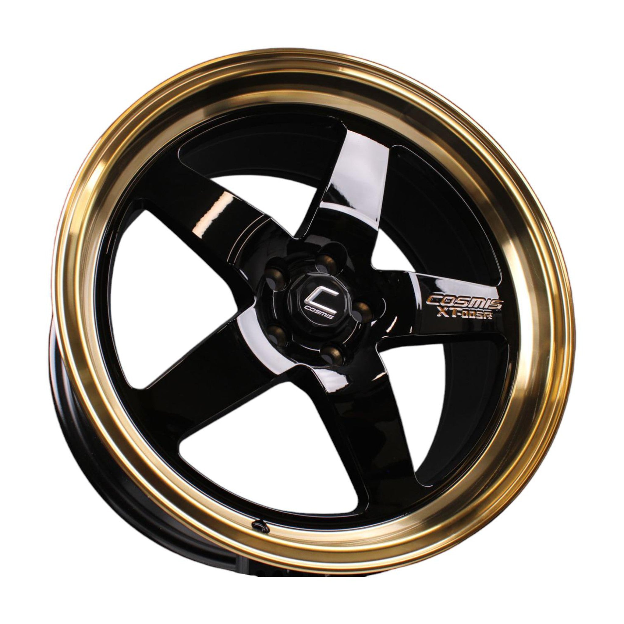 Cosmis Wheels XT-005R Black w/ Gold Lip 18x9 +35 5x100 – Import