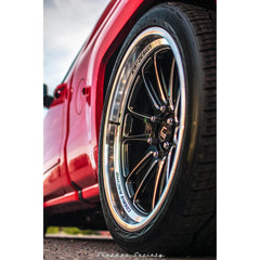 Cosmis Wheels XT-206R Black w/ Machined Lip + Spokes Wheel 22x10 +0 6x139.7