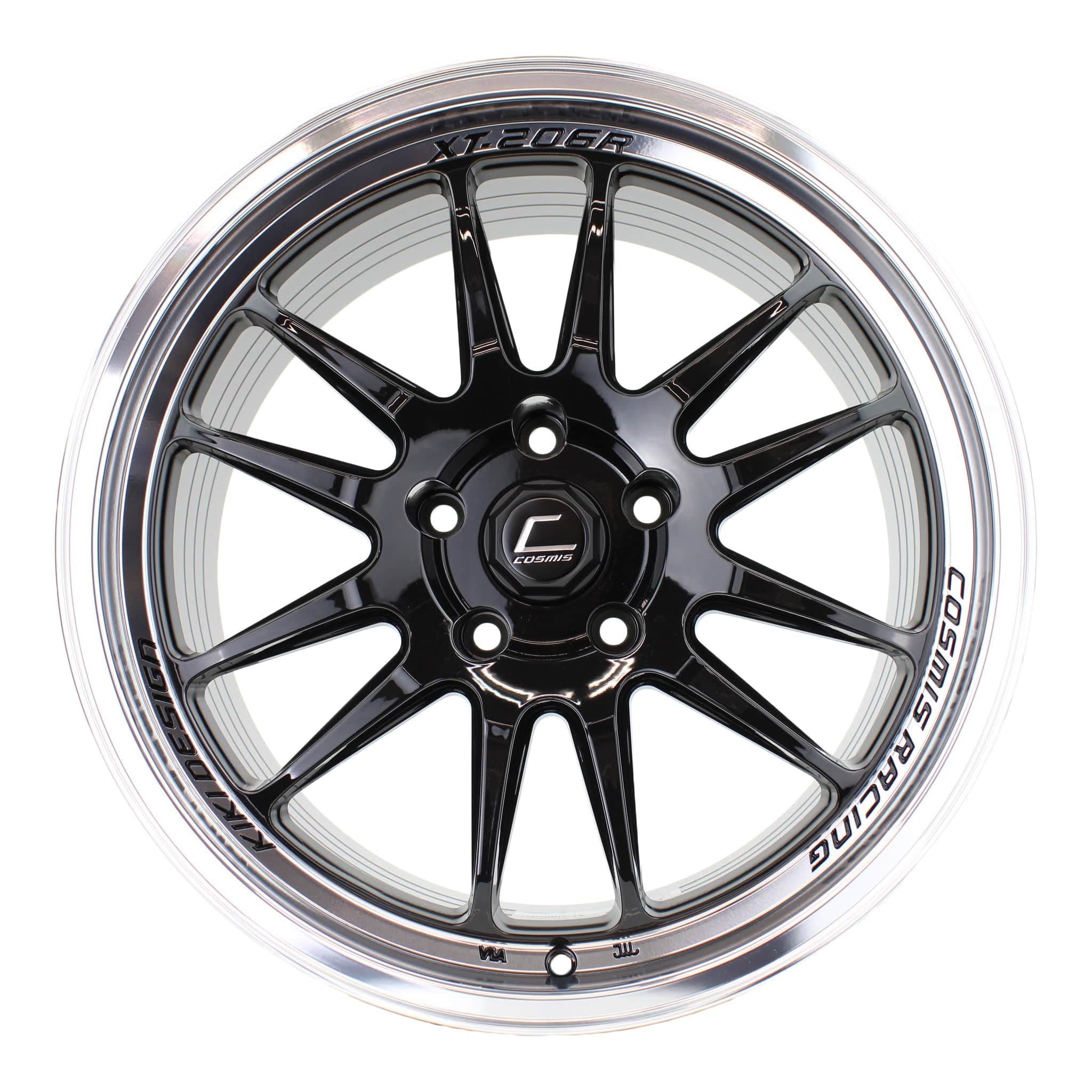 Cosmis Wheels XT-206R-FF 18x10 Black W/ Machined Lip Wheel 18x10 +33 5x120