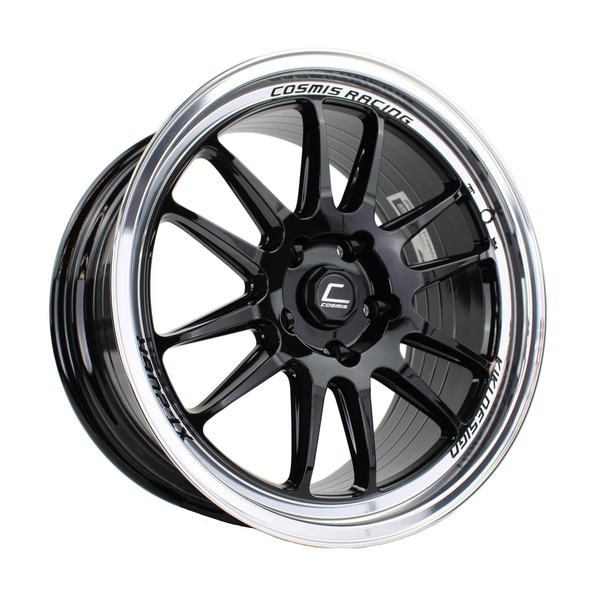 Cosmis Wheels XT-206R-FF Black W/ Machined Lip 18x9.5 +22 5x120 Wheel