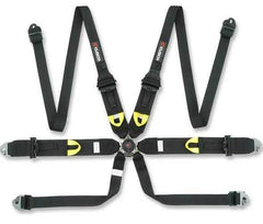 Cusco Universal 6 Point 3in Shoulder 3in Lap w/ Eyebolts (7/16-20UNF Thread) FIA Racing Harness- Blk | 00B CRH N6BK