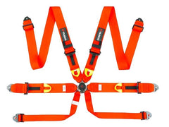 Cusco Universal 6 Point 3in Shoulder 3in Lap w/ Eyebolts (7/16-20UNF Thread) FIA Racing Harness- Red | 00B CRH N6RD