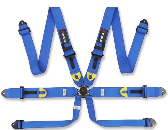 Cusco Universal 6 Point 3in Shoulder 3in Lap w/Eyebolts (7/16-20UNF Thread) FIA Racing Harness- Blue | 00B CRH N6BL