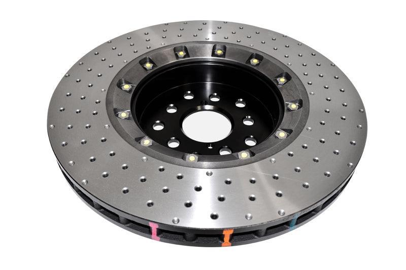 DBA Front 5000 Series 2-Piece Drilled Rotor w/Black Hat Subaru STI 2018-2021 | 53050BLKXD-10
