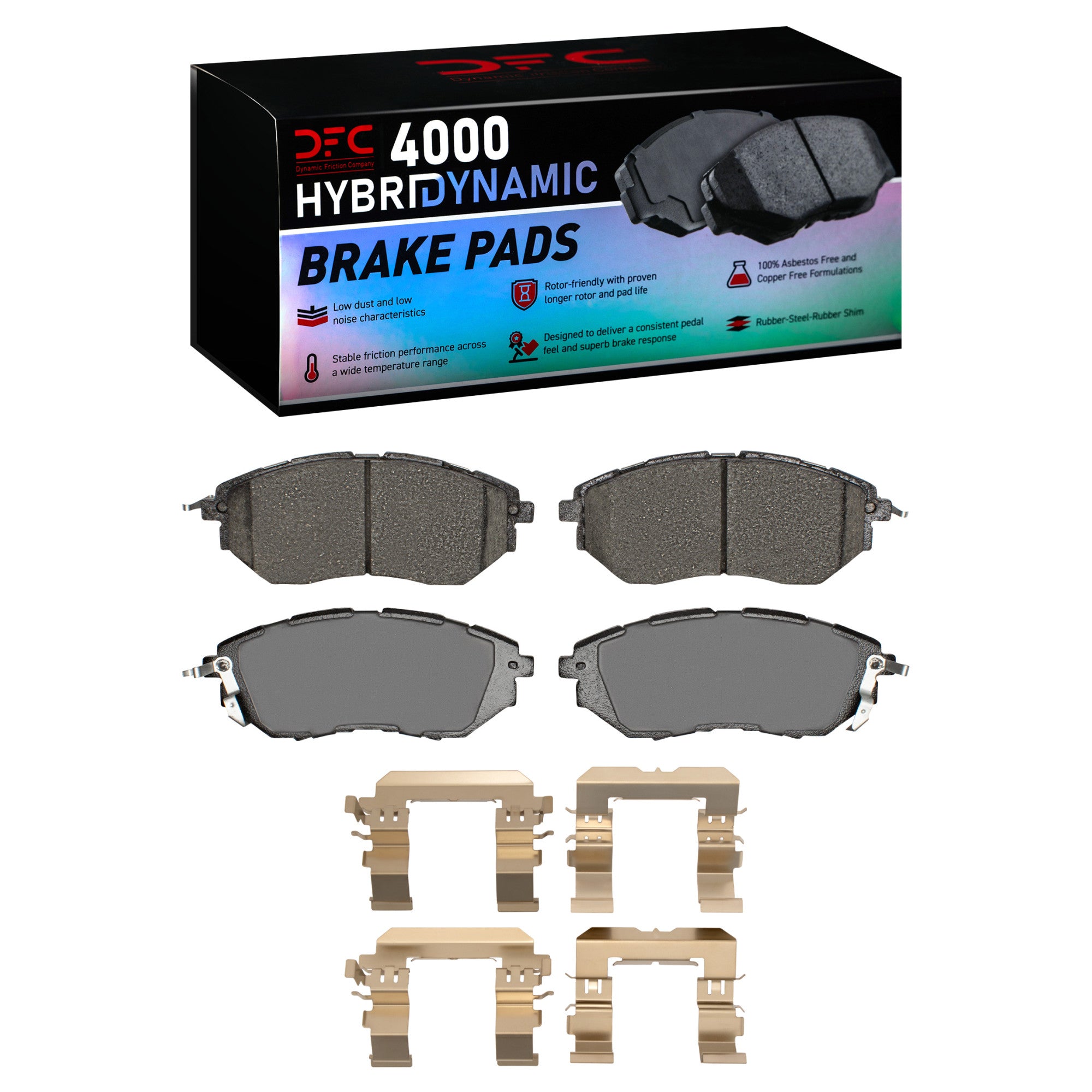 DFC Front 4000 HybriDynamic Brake Pads & Hardware Kit Subaru BRZ 2013-2015 | 4000-1078-01