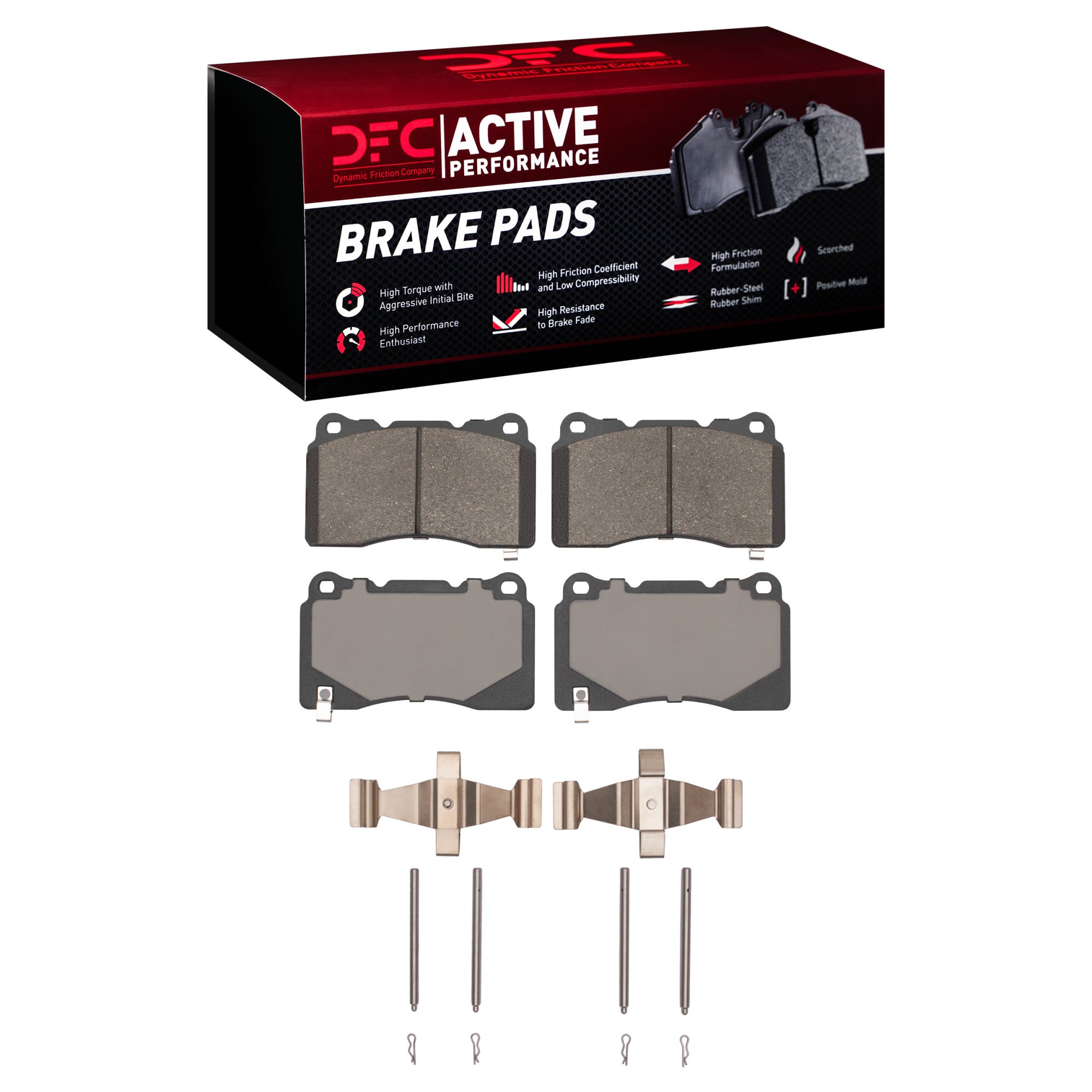 DFC Front Active Performance Brake Pads & Hardware Kit Subaru STI 2004-2017 | 1115-1001-01