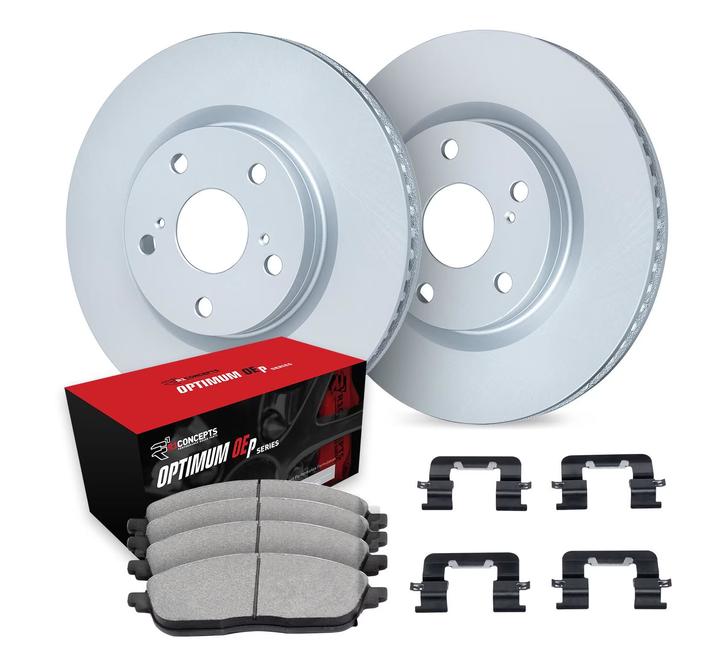 DFC Front GeoSPEC Coated Brake Rotors & R1 Optimum OE Pads w/ Hardware Subaru Forester 2019-2024 | WDUH1-13088