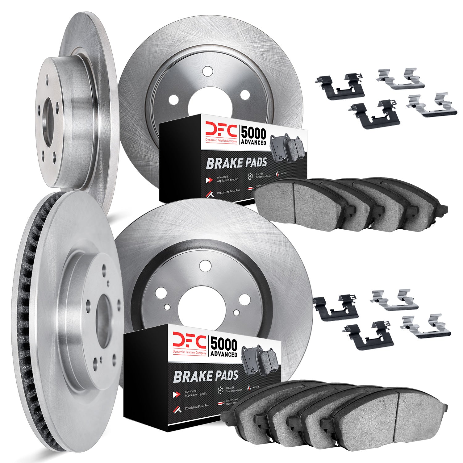 DFC Plain Brake Rotors & 5000 Advanced Brake Pads w/ Hardware Subaru WRX 2012-2014 | 6514-13039