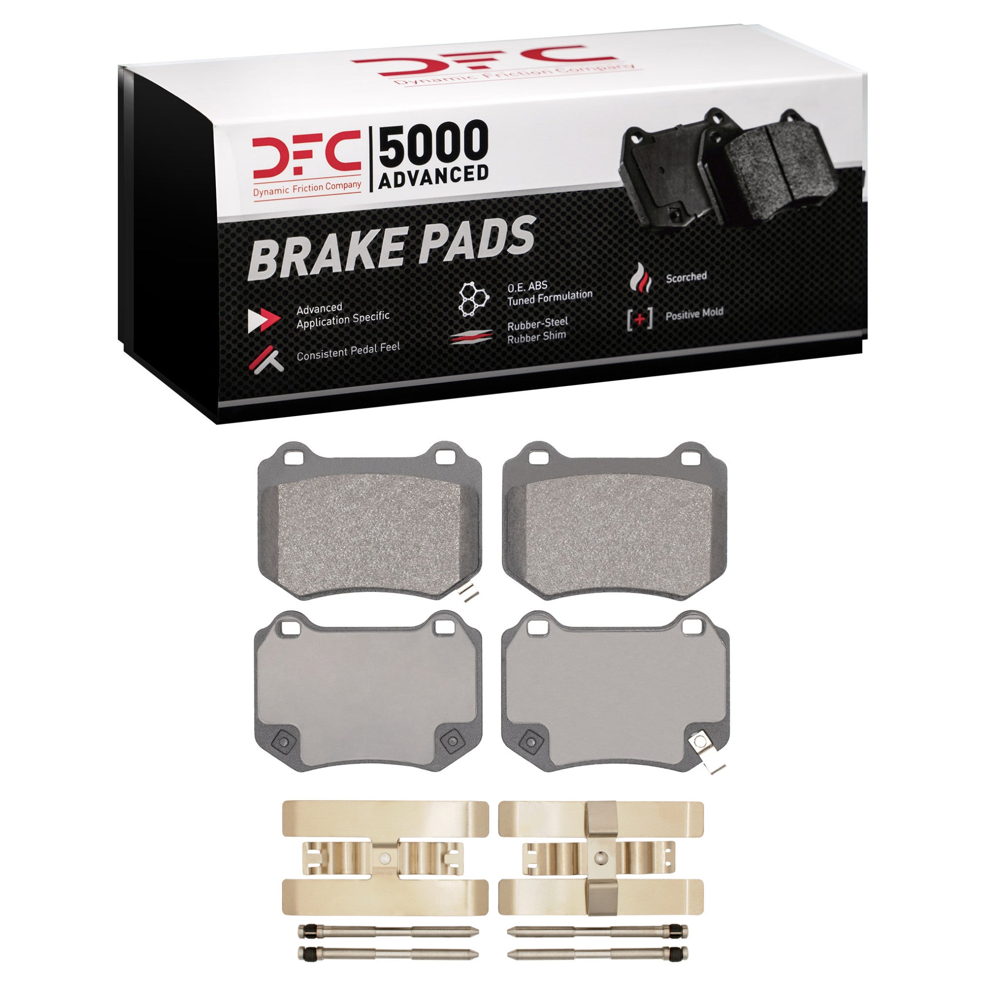 DFC Rear 5000 Advanced Low Metallic Brake Pads & Hardware Kit Subaru STI 2018-2021 | 1551-2118-01