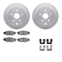 DFC Rear GeoSPEC Coated Blank Rotor & 5000 Advanced Ceramic Brake Pads w/ Hardware Subaru WRX 2016-2021 w/ Manual Parking Brake | 4512-13067