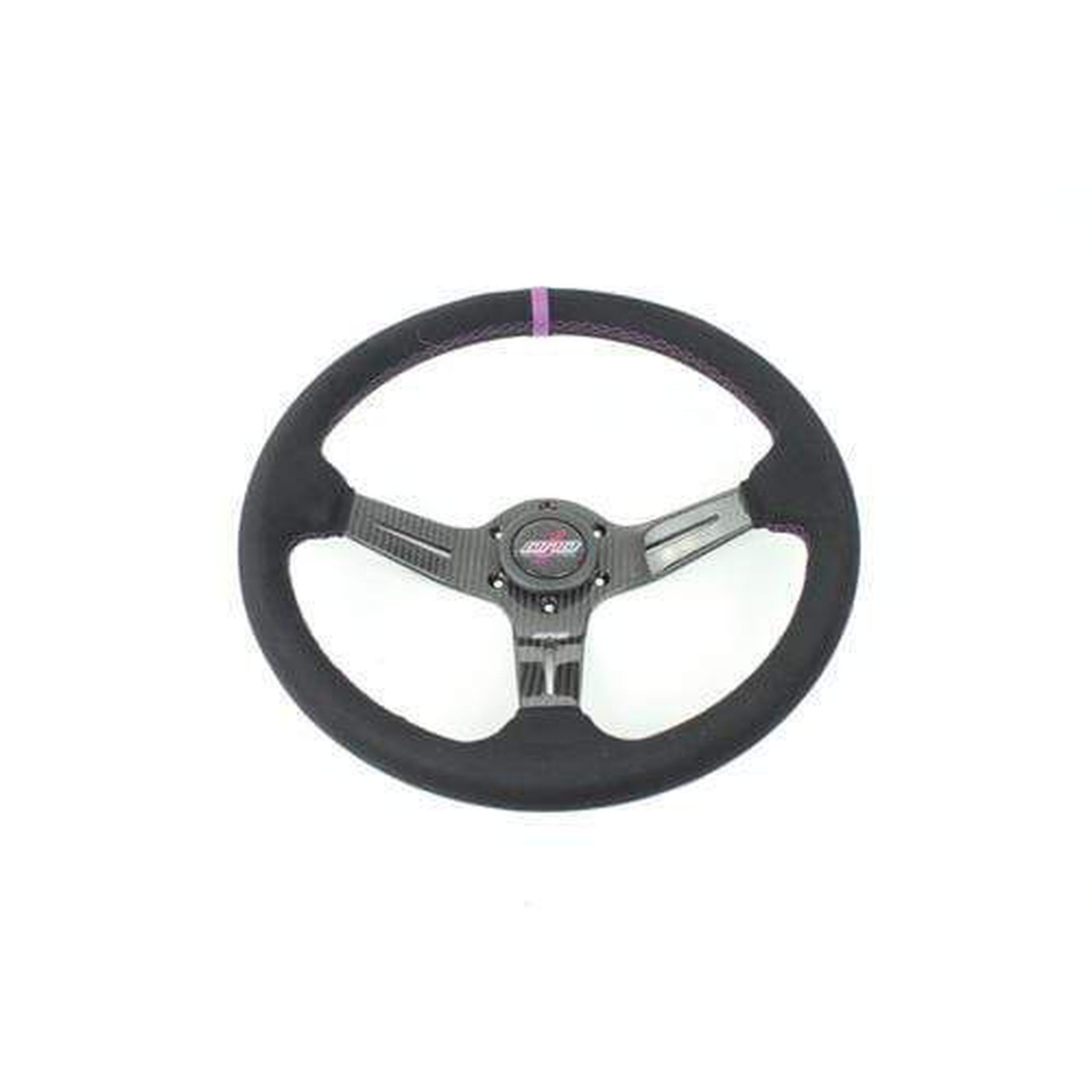 DND Performance Carbon Fiber Suede Race Steering Wheel - Purple